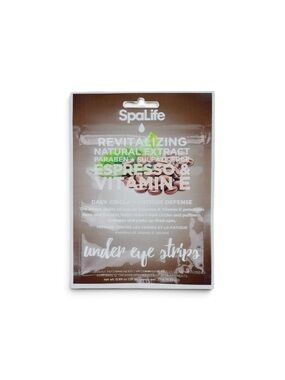 SpaLife Espresso Coffee Under Eye Strips 12ct NEW PC